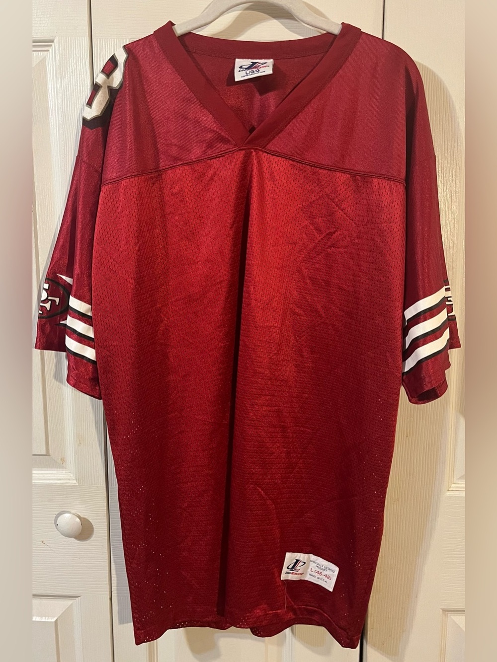 Vintage 1990’s SF 49ers Practice Jersey by Logo Athletic #8 On Sleeves (L 46-48)